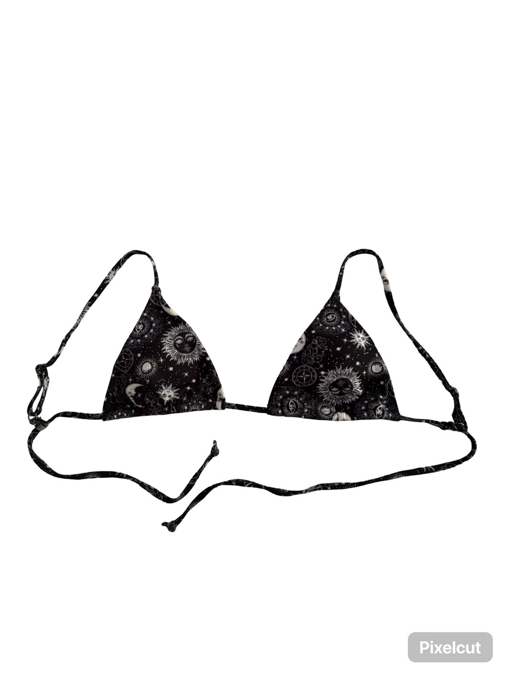 Dolls Kill Black Celestial Triangle Bikini Top